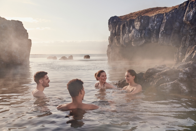 Heiße Quellen in Island.